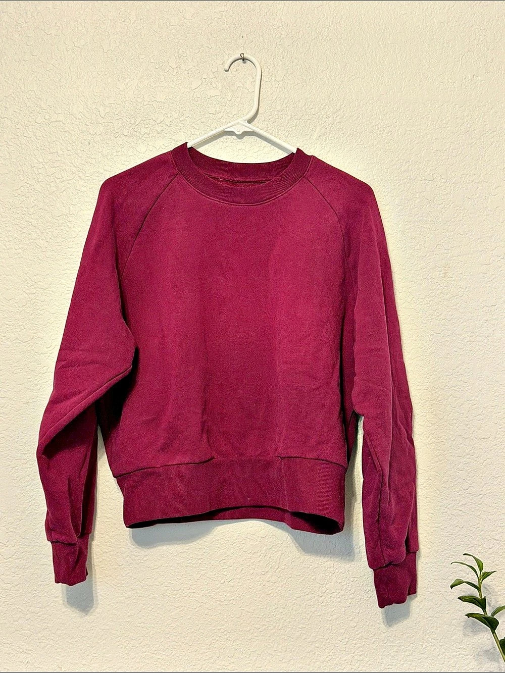 Athleta Coaster Luxe Sweatshirt Raglan Purple